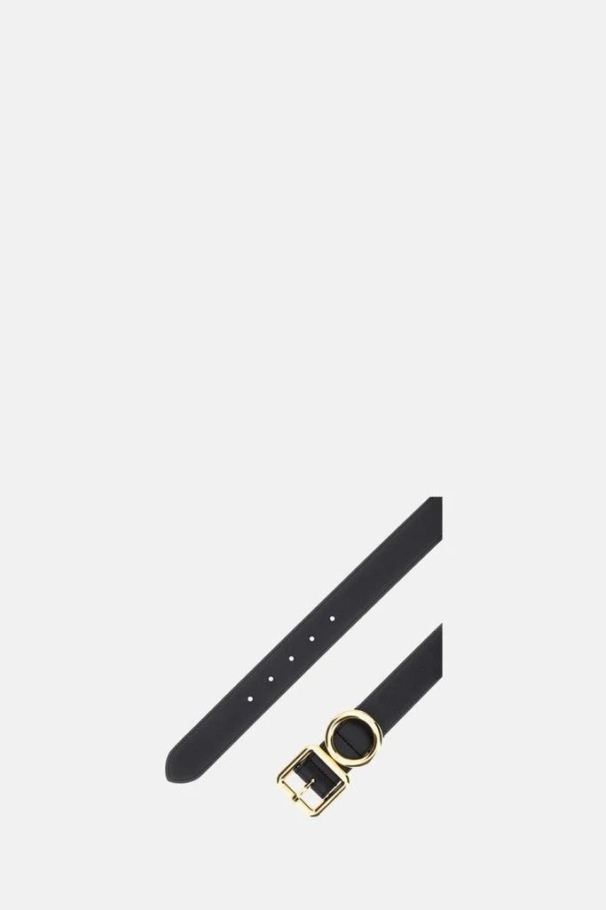 Jacquemus Leather Belt With Geometric Gold Buckle Design 2