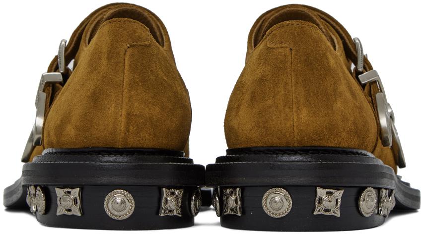 Toga Virilis Khaki Buckle Monkstraps