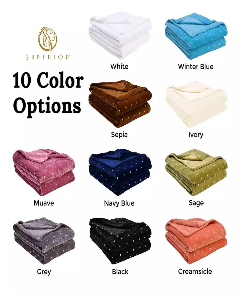 Superior Ultra -Plush Polka Dot Fleece Blanket 7