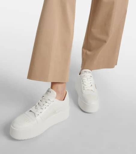 Prada Downtown Bold leather platform sneakers 4