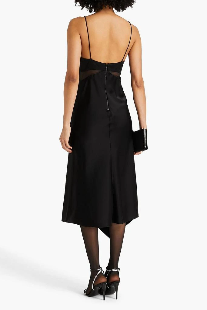 Alice + Olivia Moriah asymmetric satin-crepe midi dress 3