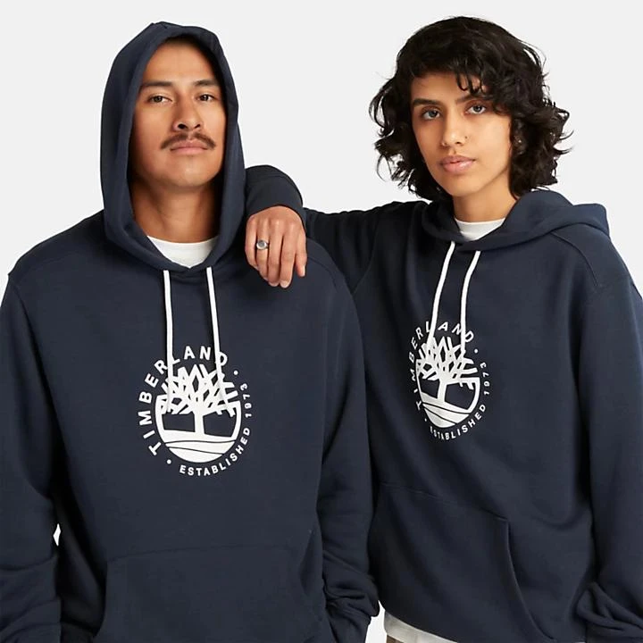 Timberland Logo Hoodie with Tencel™ Lyocell and Refibra™ technology for Men in Navy 7