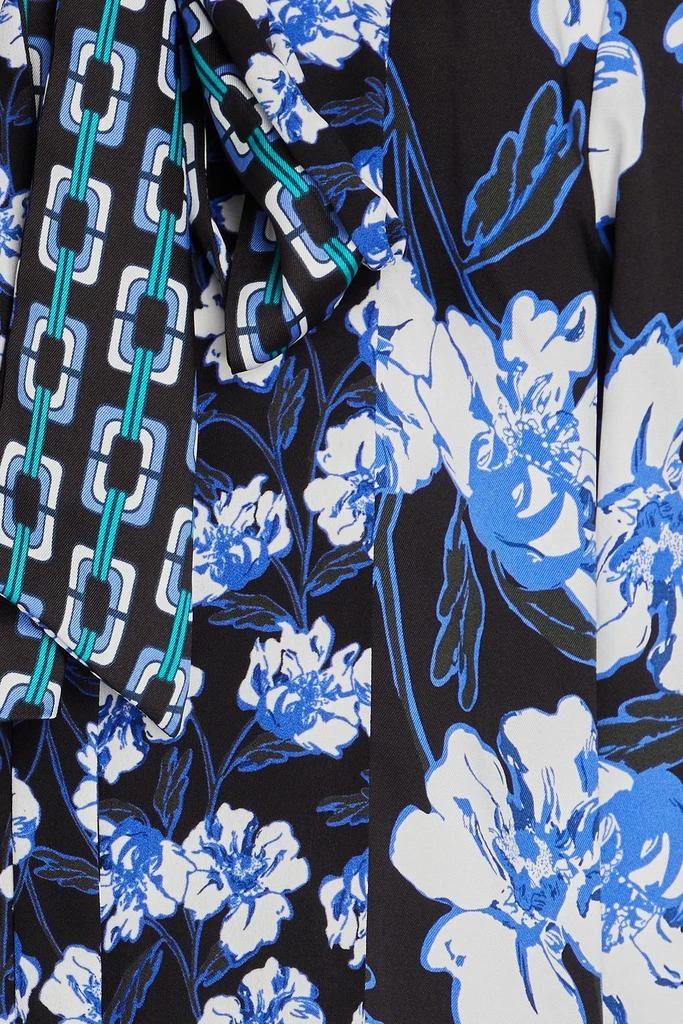 Diane von Furstenberg Hardy pussy-bow floral-print twill shirt 4