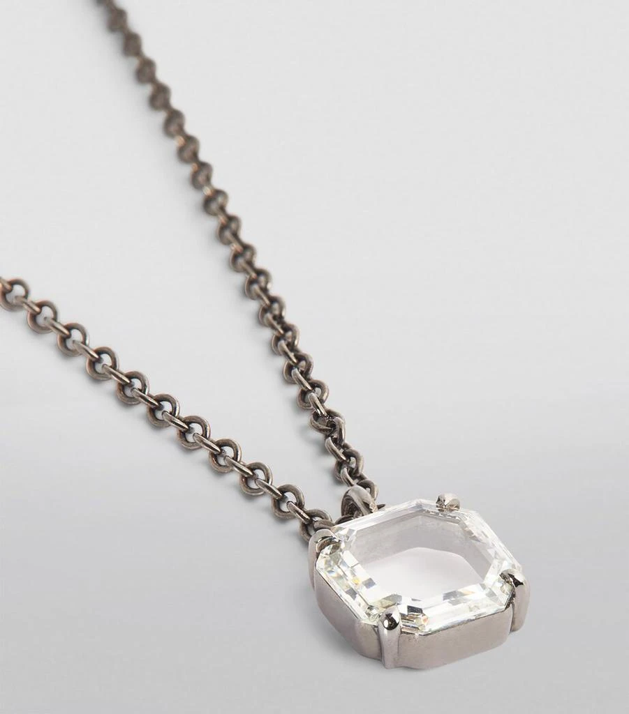 Eva Fehren Blackened White Gold and Diamond Prism Pendant Necklace 6