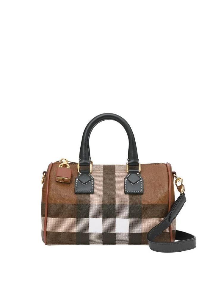 Burberry Mini check and leather bowling bag 1
