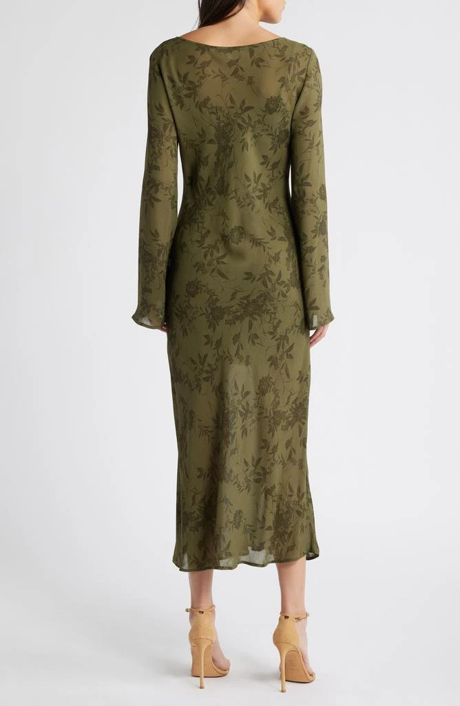 Wayf Cassandra Floral Long Sleeve Midi Dress 2