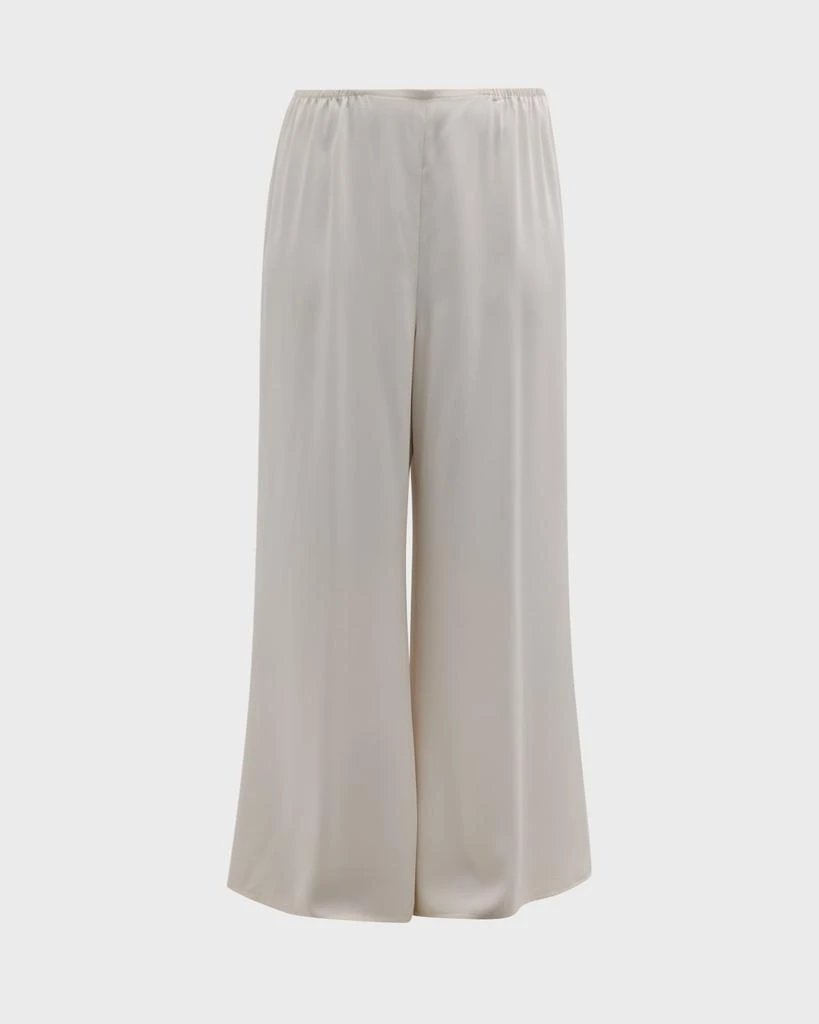 Caroline Rose Plus Size Crepe Suzette Wide-Leg Pull-On Pants 1