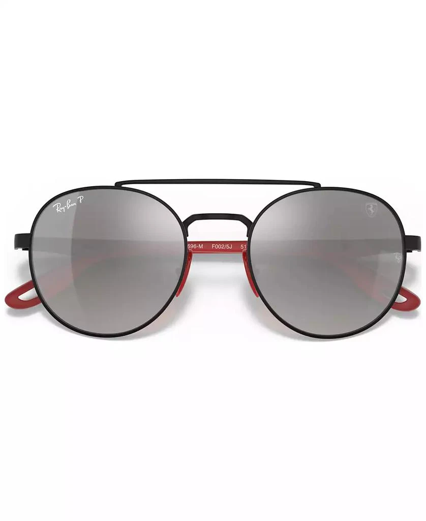 Ray-Ban RB3696M Scuderia Ferrari Collection 51 Unisex Polarized Sunglasses 5