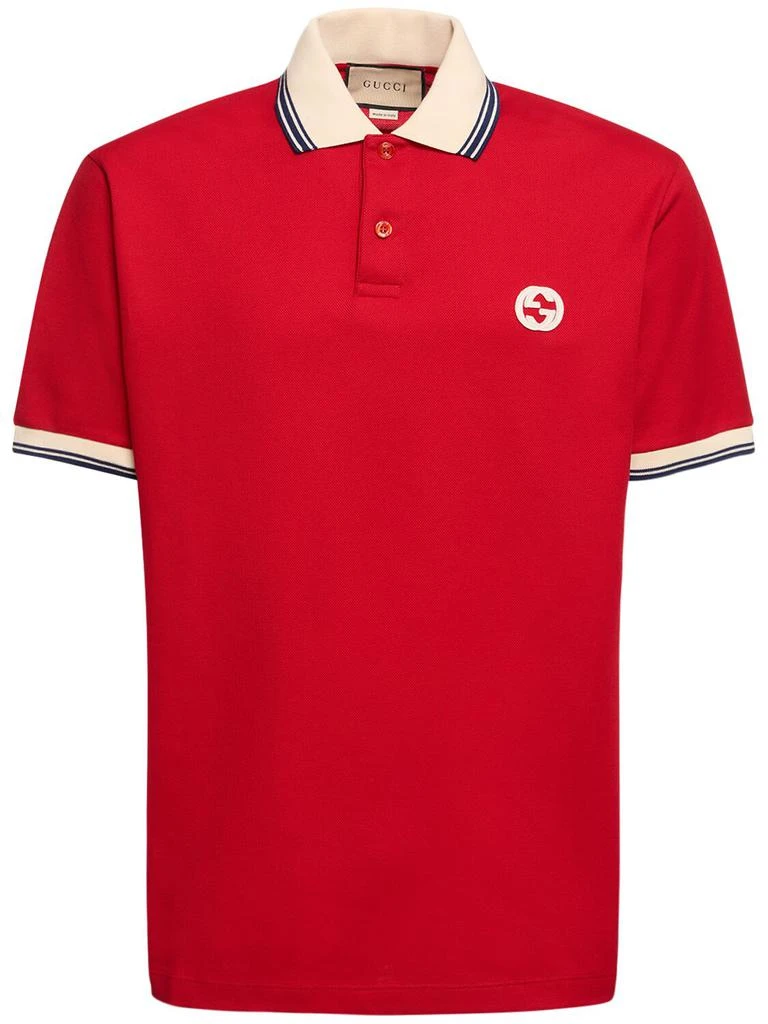 Gucci Stretch Cotton Piquet Polo Shirt 1