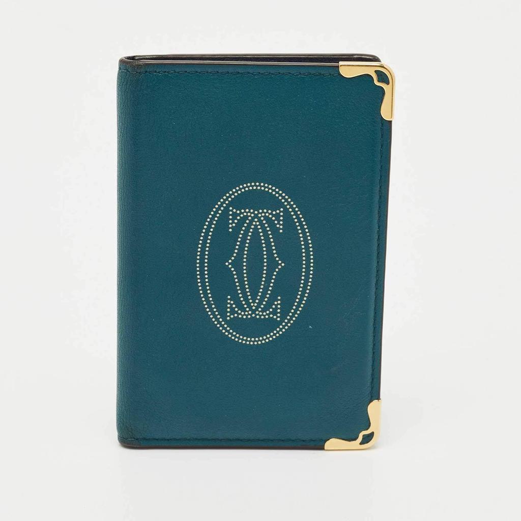 Cartier Cartier Green Leather Must de Cartier Business Card Holder