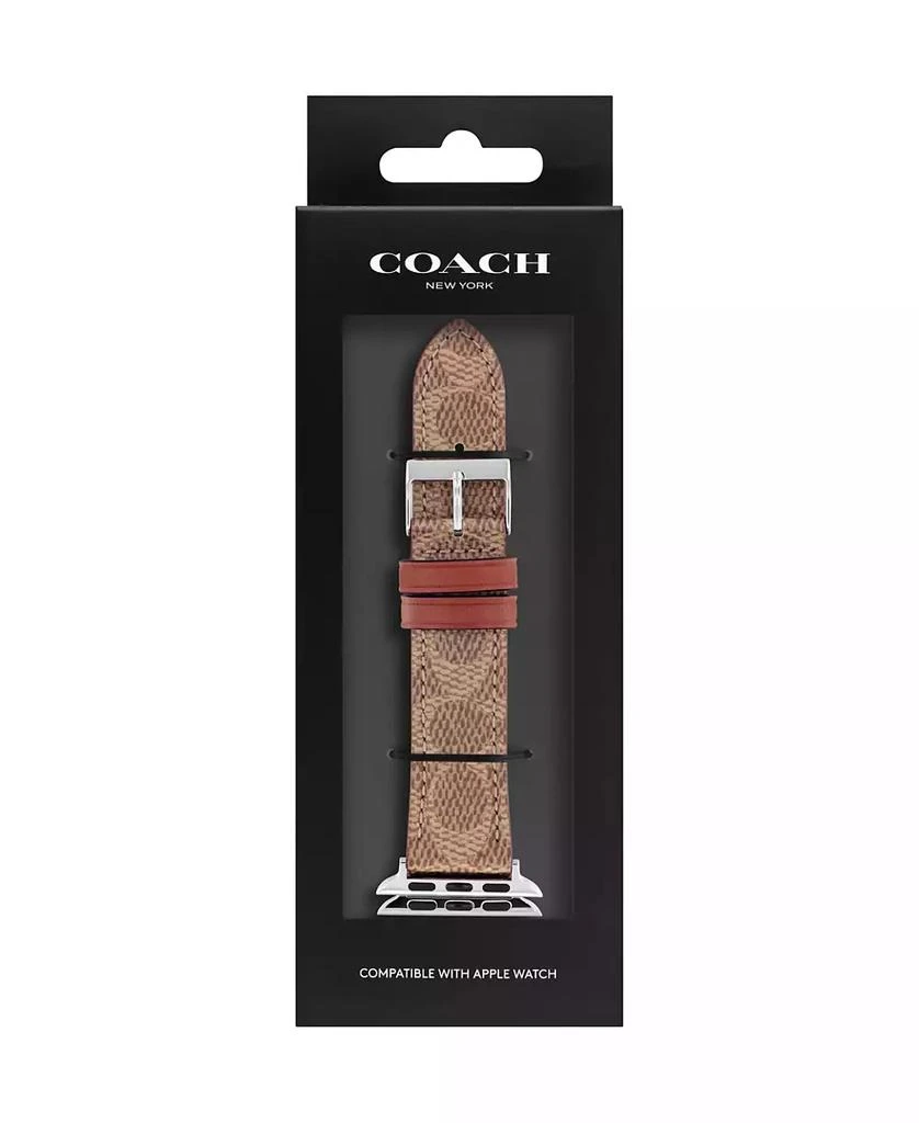 COACH Brown Canvas Strap 38/40/41mm Apple Watch Band 4