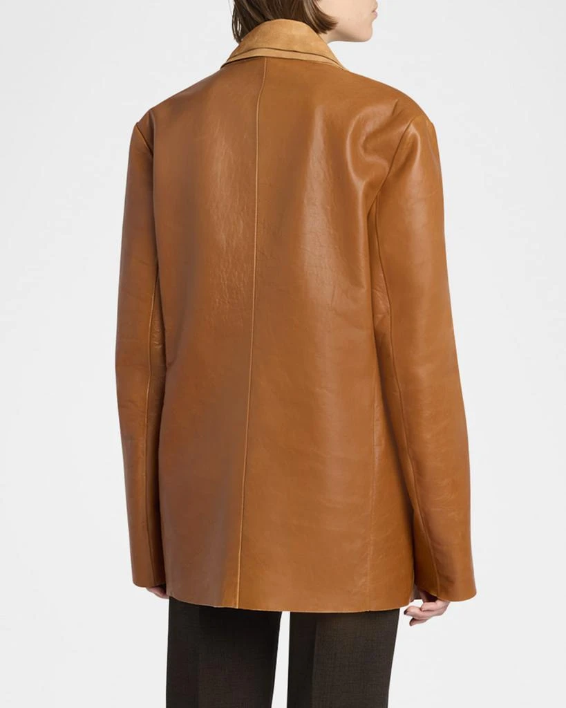 The Row Lysandre Leather Jacket 5