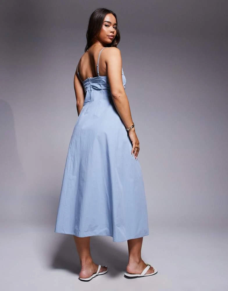 River Island River Island strappy midi sun dress in blue 3