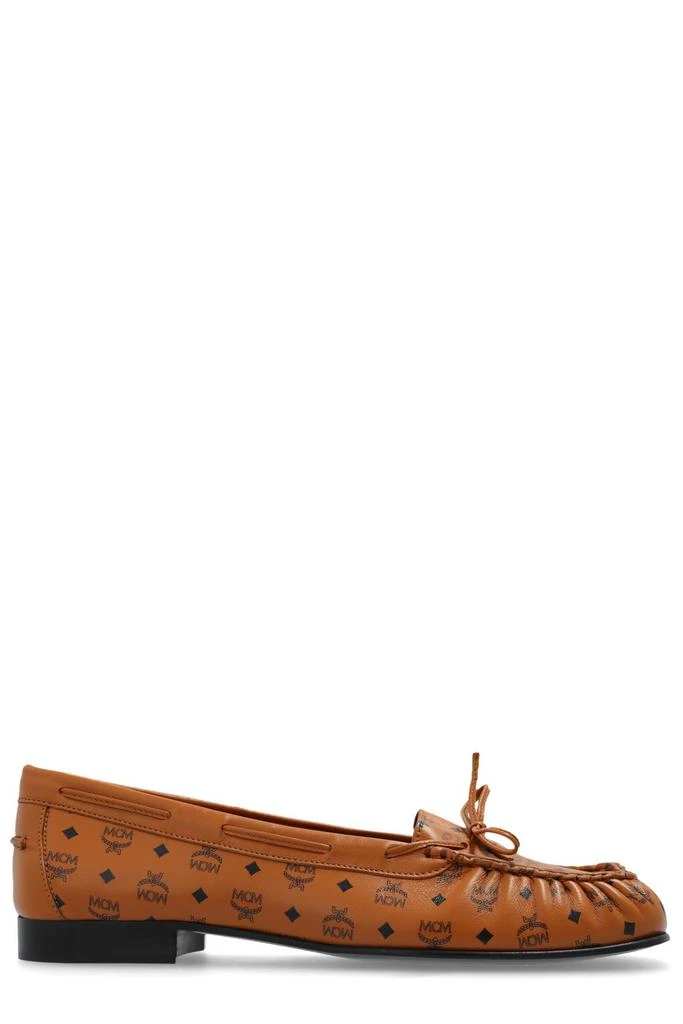 MCM MCM Monogram Printed Bow-Detailed Loafers 1