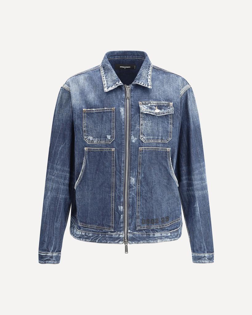 DSQUARED2 Dsquared2 Navy Blue Wool Casual Jacket - Jackets