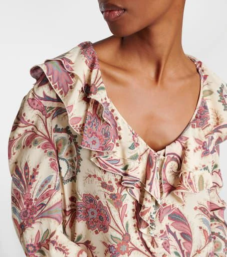 ETRO Printed ruffled blouse 4