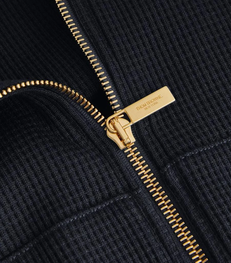 Thom Browne 4-Bar Waffle-Knit Hoodie 5