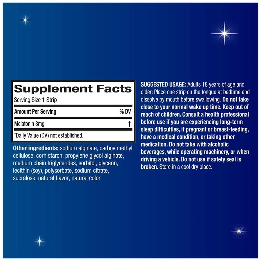 Unisom Simple Slumbers Return-to-Sleep Dissolving Strips, Melatonin 3 mg Mint 5