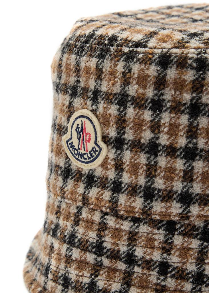 Moncler Reversible houndstooth wool-blend bucket hat - Hats