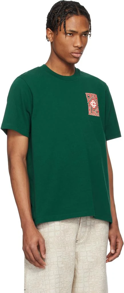 Casablanca Green Gothic Logo T-shirt 2