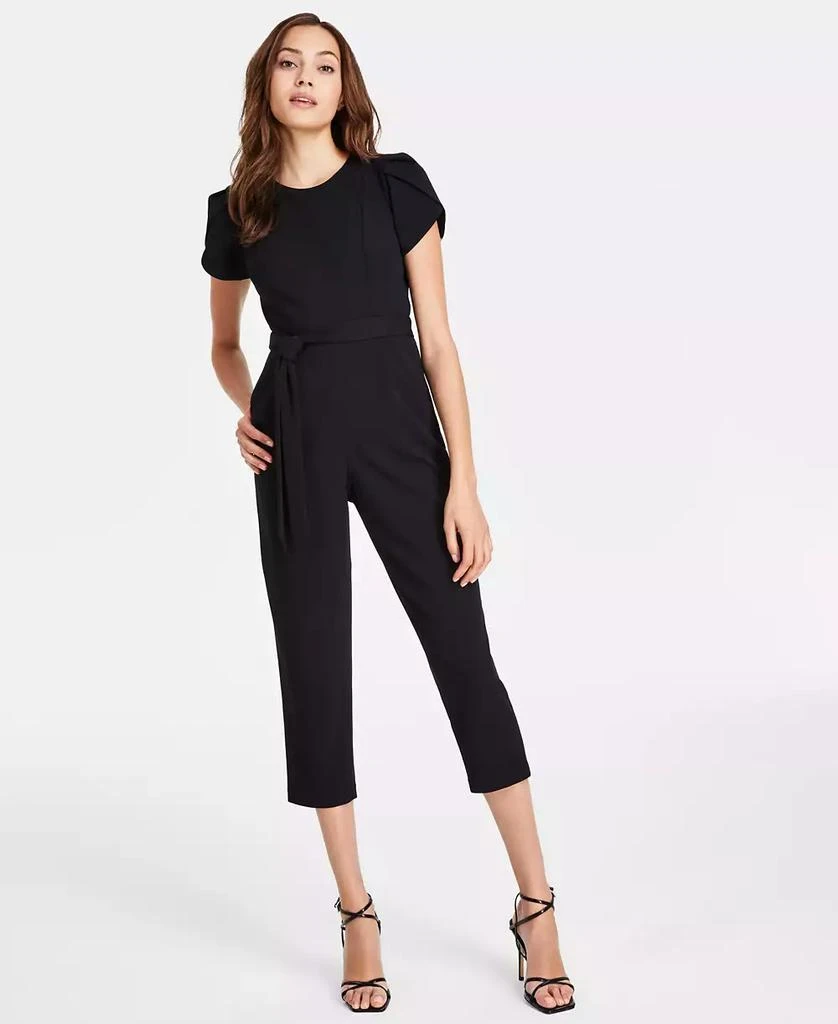Calvin Klein Women's Tie-Waist Tulip-Sleeve Jumpsuit 1
