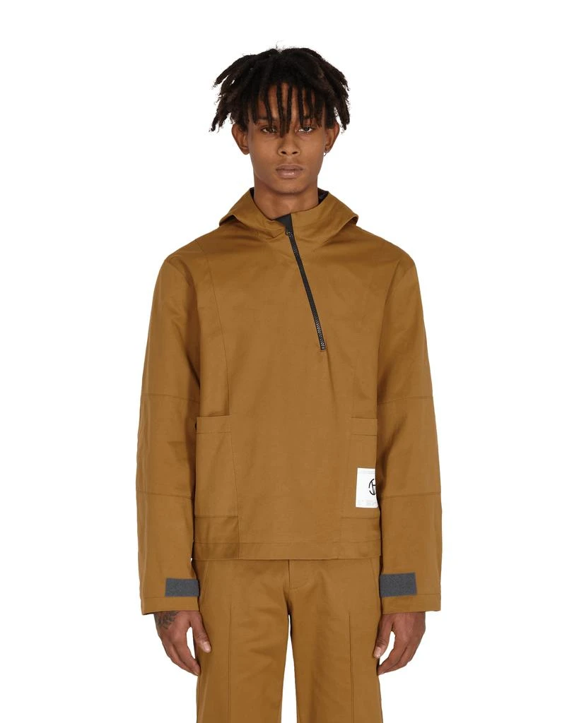Slam Jam Diagonal Yuma Anorak Brown 1