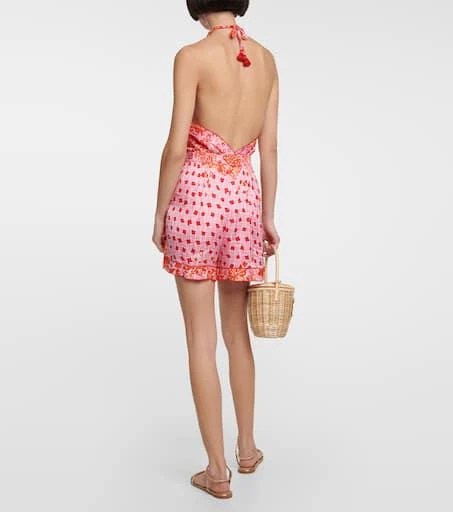 Poupette St Barth Isabelle floral satin shorts 3