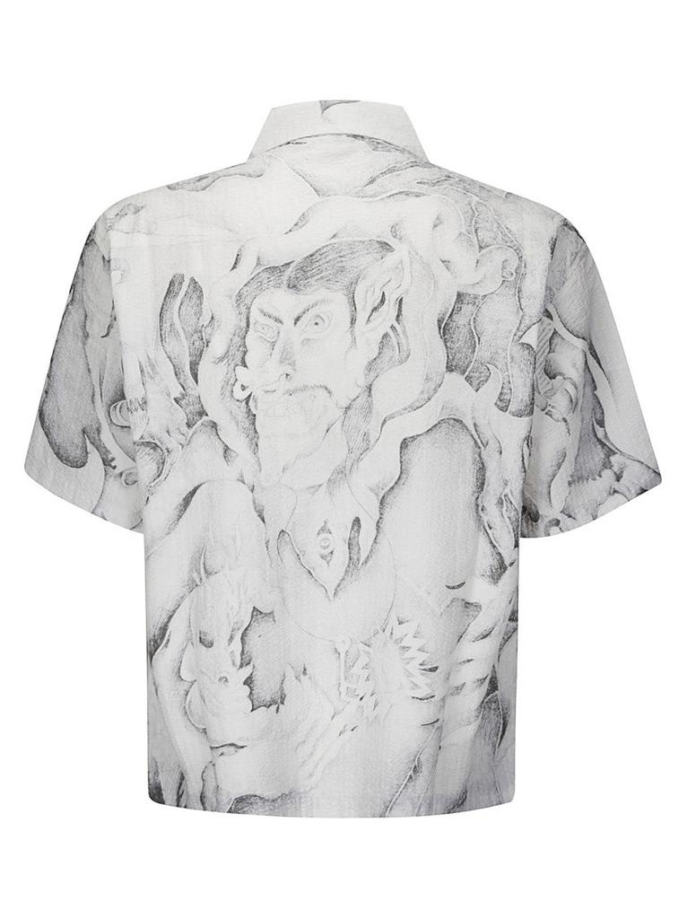 Brain Dead Dragonspeaker Seersucker S/S Button Up Shirt