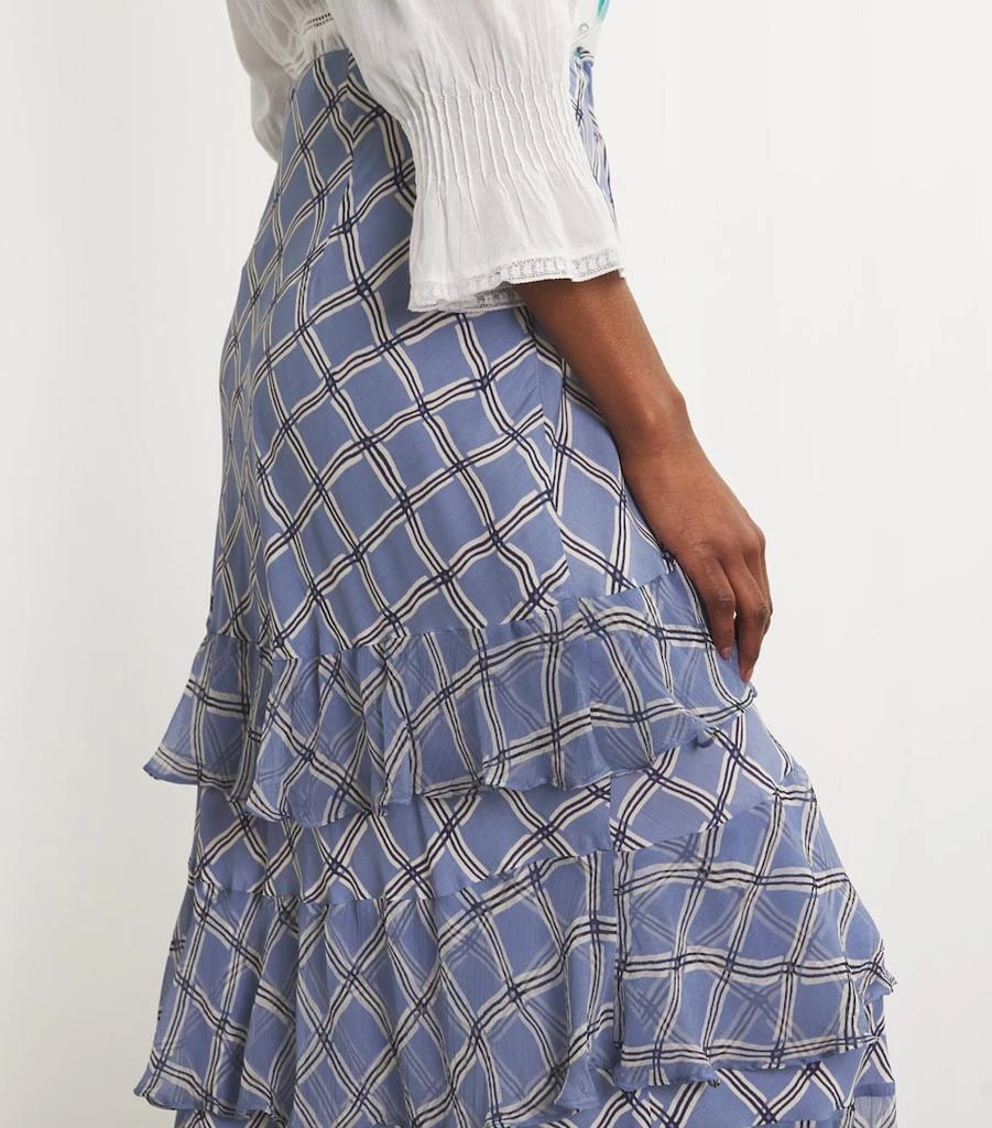 Rixo Preslee Tiered Midi Skirt 2