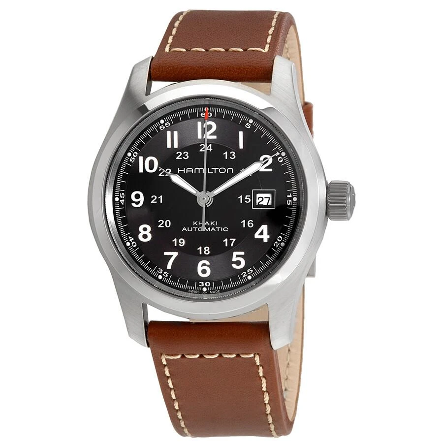 Hamilton Hamilton Khaki Field Automatic Black Dial Men
s Watch H70555533 1