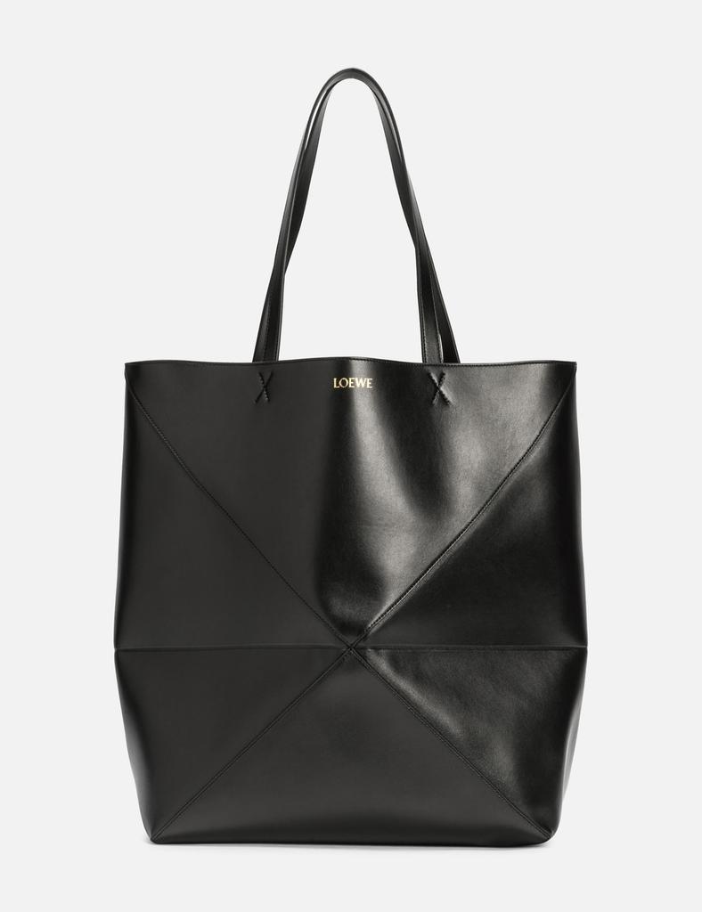 LOEWE LLG PUZZLE XL BAG ロエベ　パズル　XL XL Puzzle Fold tote in shiny calfskin Black - LOEWE