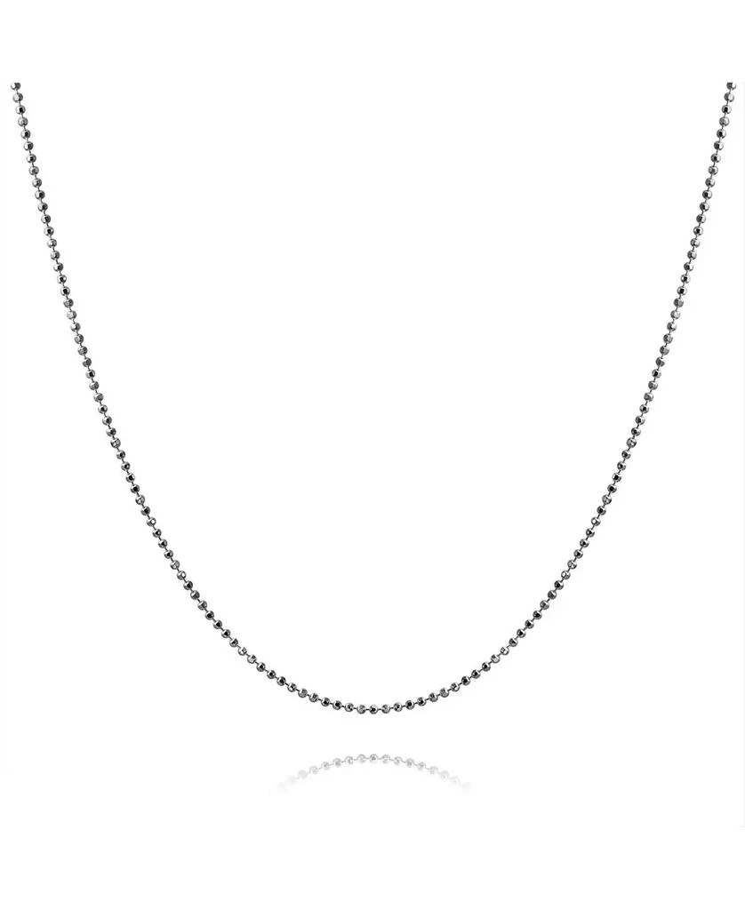 Bling Jewelry 150 Gauge .925 Sterling Silver Sparkle Ball Shot Bead Chain Necklace 16 18 20 24 Inch