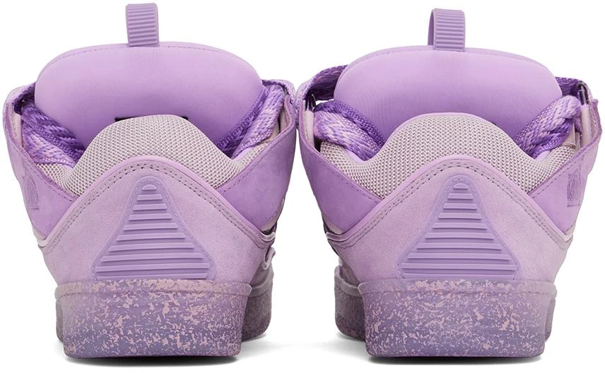 Lanvin Purple Leather Curb Sneakers 2