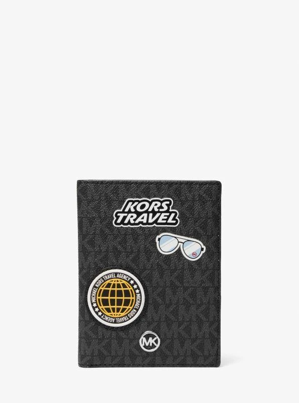 Michael Kors Jet Set Travel Medium Embellished Signature Logo Passport Case 1