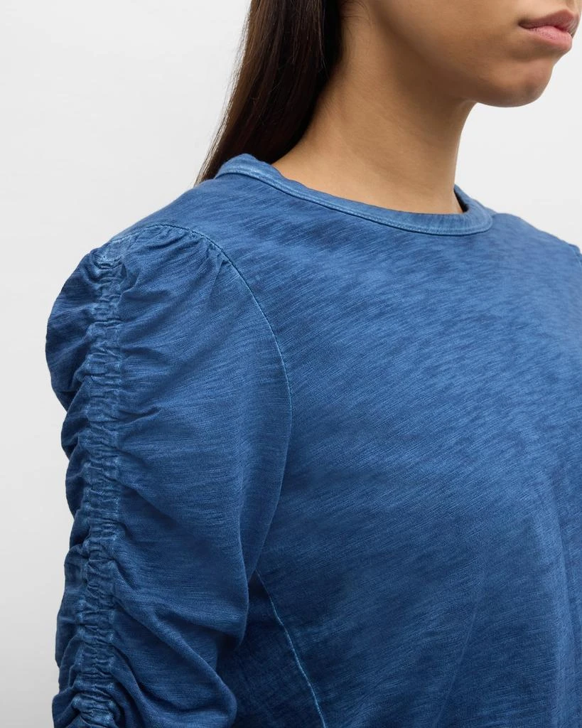 VERONICA BEARD Waldorf Ruched-Sleeve Tee 5