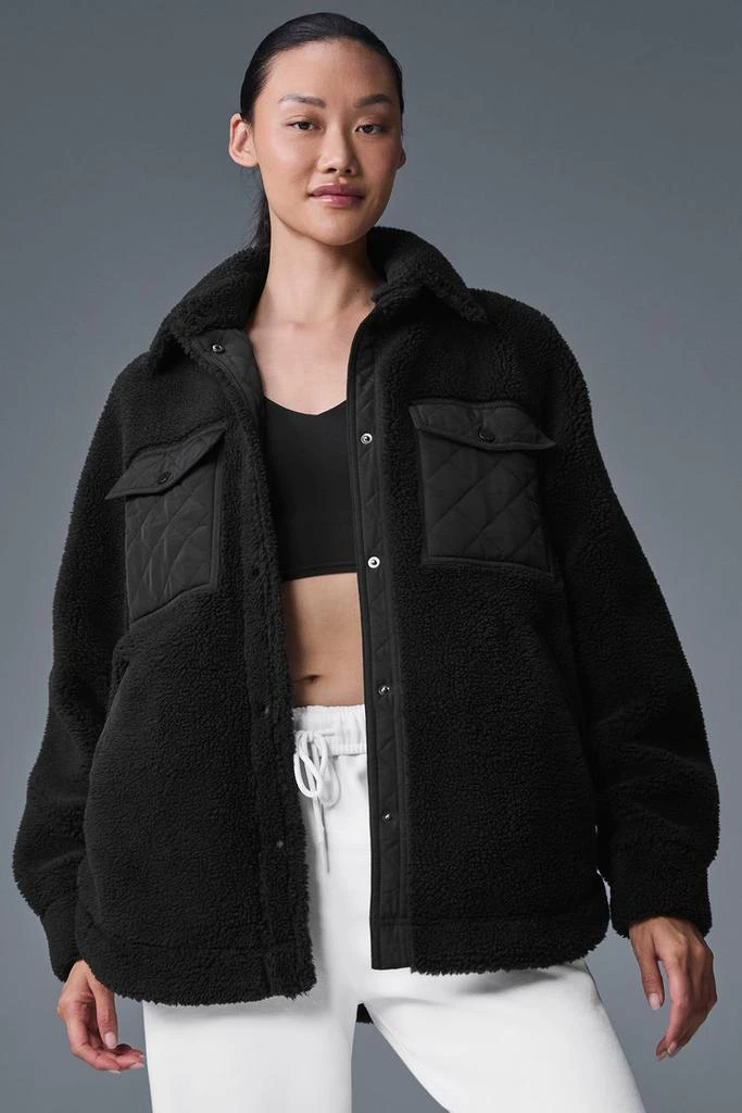 Alo Sherpa Edge Shacket - Black 1