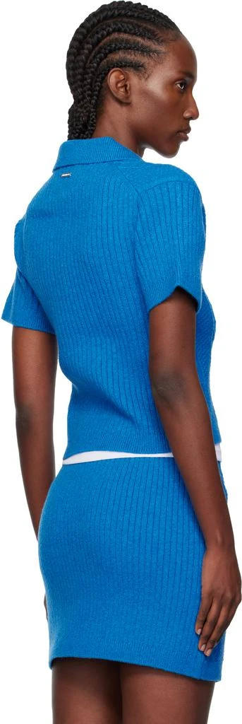 jw anderson blue dress WOMENS HEM KNOT DRESS IN WHITE BLUE in WHITE/LIGHT BLUE JD0050PG1943060XXS