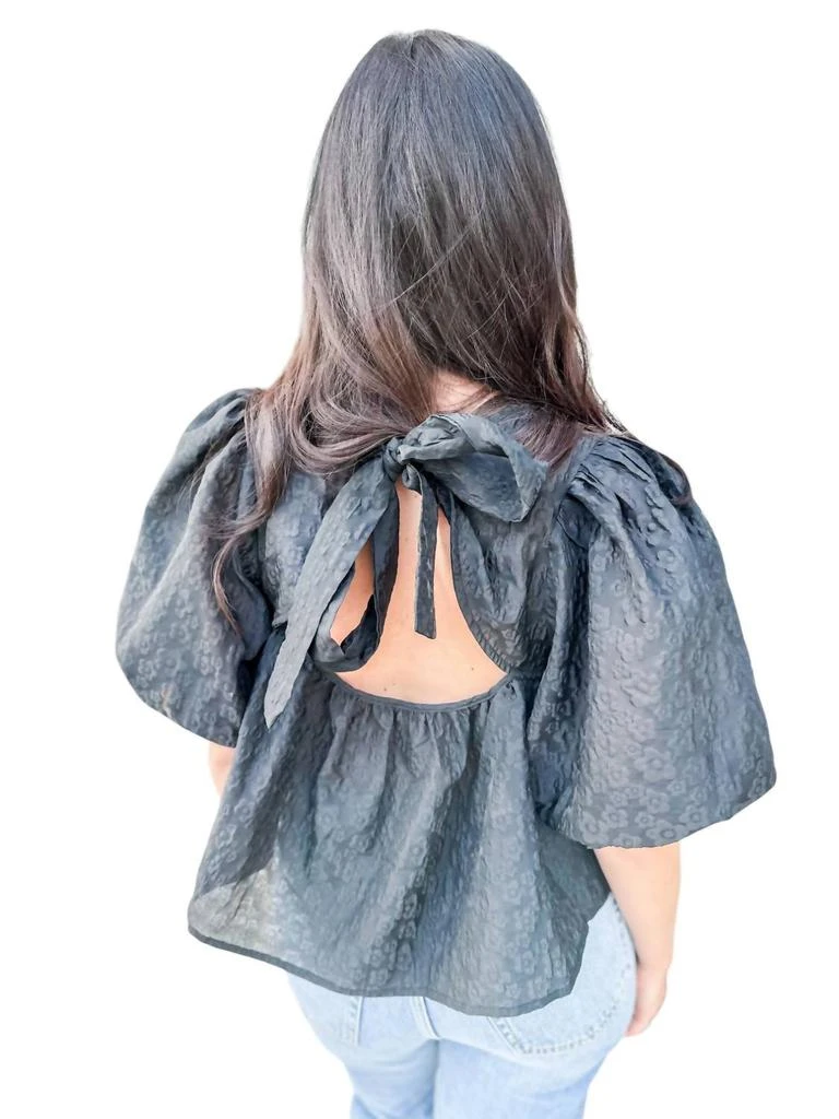 Keepsake Keepsake - Jacquard Puff Sleeve Top 3