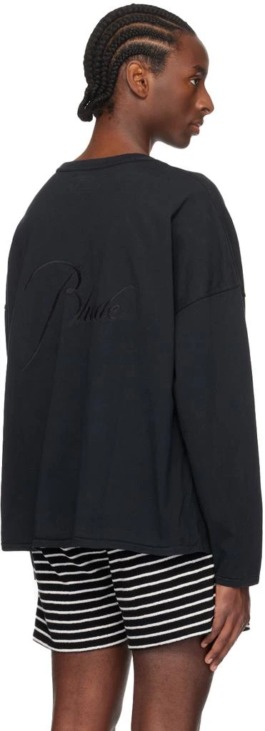 Rhude Black Reverse Long Sleeve T-Shirt 3