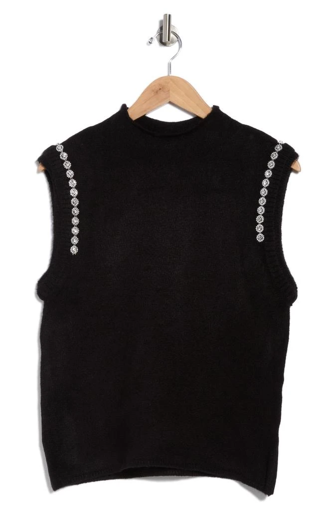 Ellen Tracy Rhinestone Embellished Sweater Vest 3