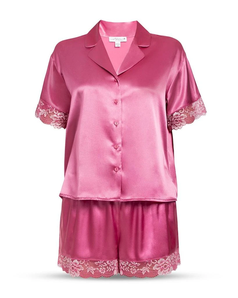 In Bloom Satin Floral Lace Shortie Pajama Set 4