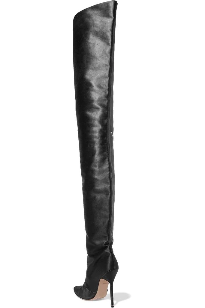 Vetements Printed satin thigh boots 3
