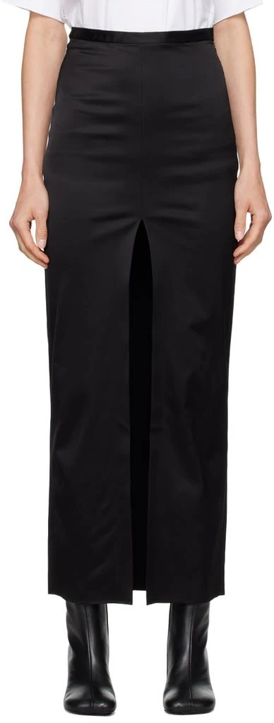 MM6 Black Slit Maxi Skirt 1