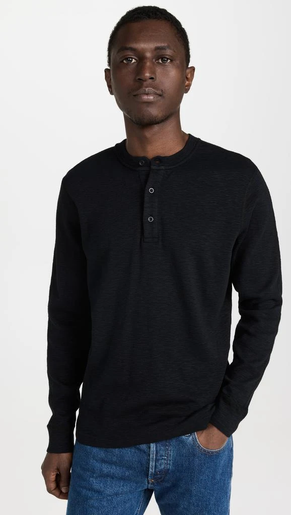 REIGNING CHAMP Slub Long Sleeve Henley Tee 6