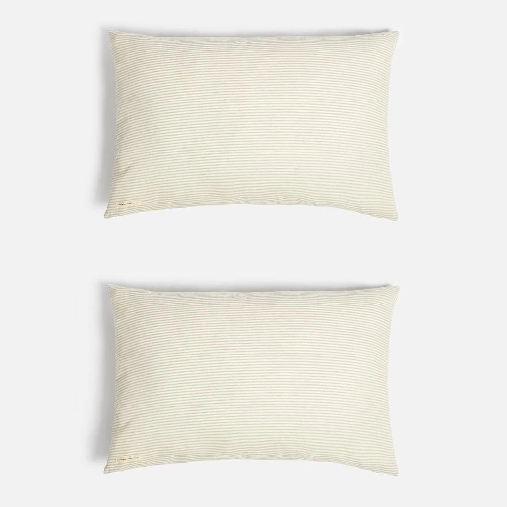 in homeware ïn home Linen Cotton Stripe Cushion Cover - Natural - 75x50cm - Set of 2 4
