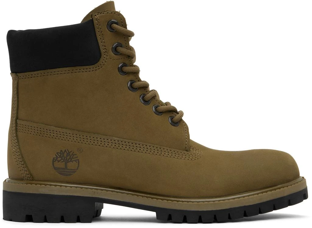 Timberland Khaki Premium 6-Inch Lace-Up Waterproof Boots 1