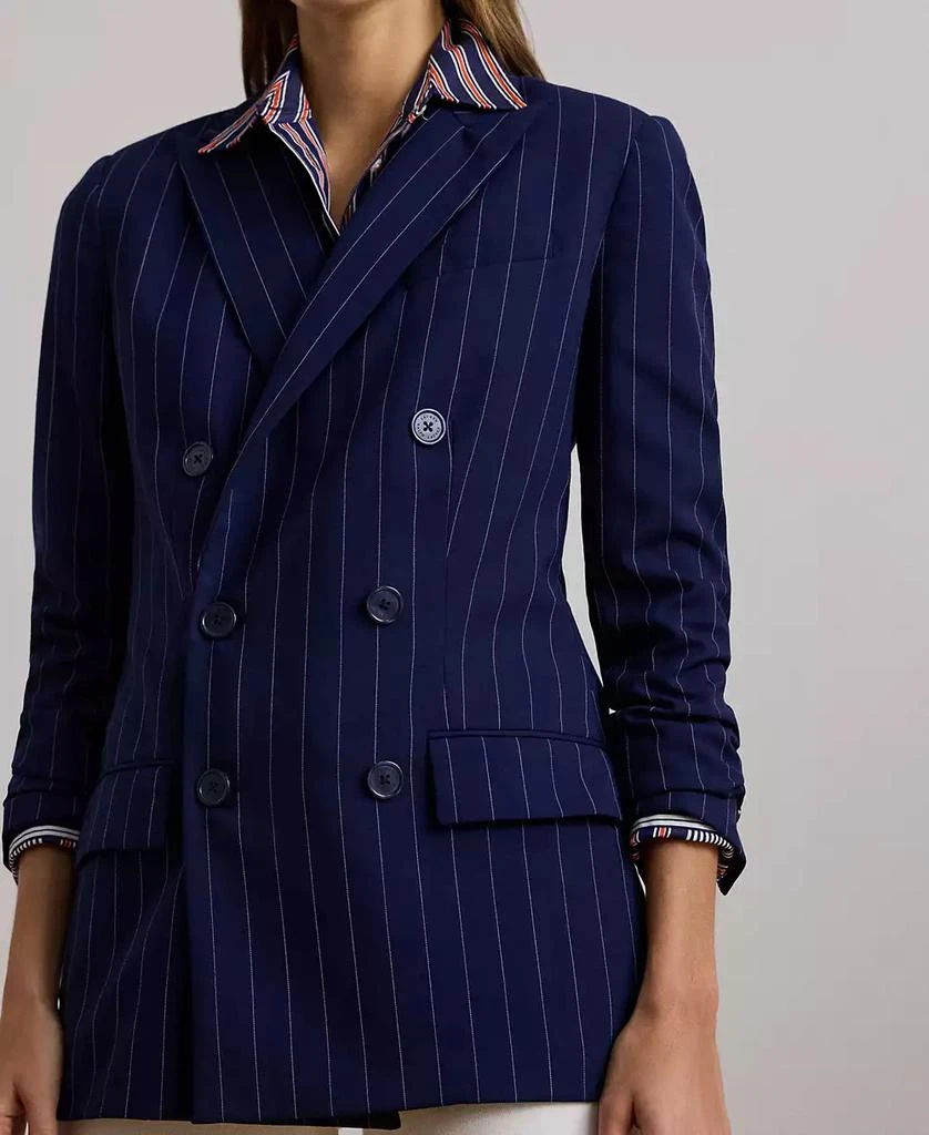 Ralph Lauren Women's Pinstripe Double-Breasted Twill Blazer 4