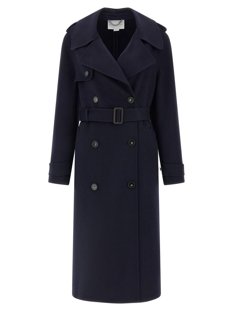 Shop Stella McCartney - Double-Faced Belted Trench Coat