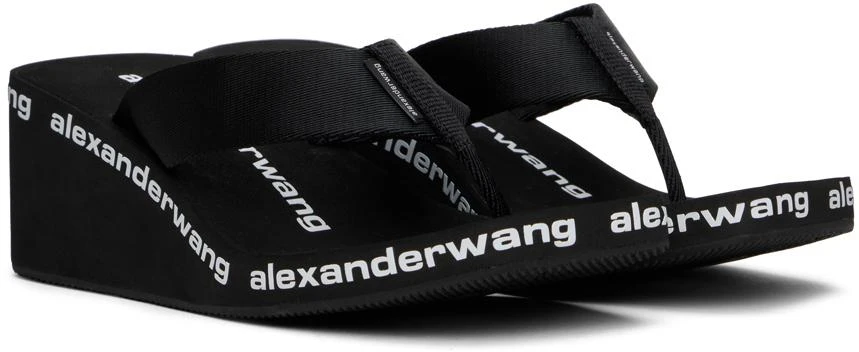 Alexander Wang Black AW Nylon Wedge Heeled Sandals 4