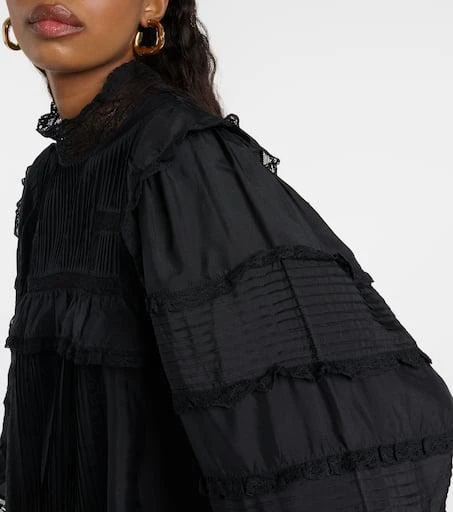 Isabel Marant Zakae ruffle-trimmed silk minidress 4